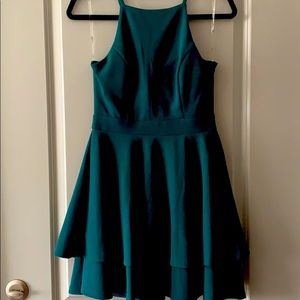 NEW Deep green 2 tiered layered dress